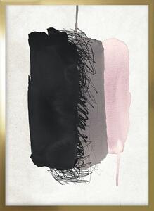 ARS LONGA Obraz czarna szara i różowa plama 149-51 Külső méret 53x73