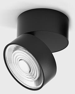 Surface mounted luminaire SOL SURF MINI, D75mm, H70mm, 7W, 624 Lm, 3000K, 45fok, CRI>90, 350 mA, IP 20, black color - LTX-02.7526.7.930.BK