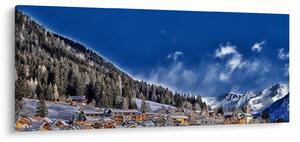 Kép - Hegyi város (120x50 cm)