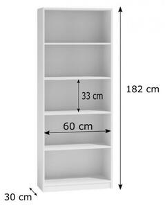 Polcos szekrény 60 cm fehér