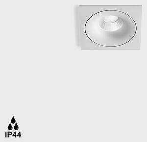 Ceiling recessed luminaire with frame RIO F1, L100mm W100mm, H56mm, BRIDGELUX LED, 250mA driver, 9W, 924LM, warm white 3000K, 50fok beam angle, CRI>90, IP 44, white color - LTX-01.6480F1.10.930.WH
