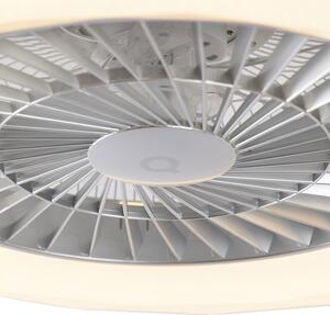 Ezüst mennyezeti ventilátor LED-del, csillaghatással tompítható - Clima