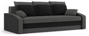 Nagy méretű HEWLET kanapéágy. Fekete / szürke
