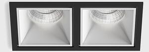 Ceiling recessed luminaire with frame CELL 2, L173mm, W90mm, H82mm, BRIDGELUX LED 2х9W, 2х924LM, 3000K, 45fok, CRI>90, 250 mA, IP 20, white/black color - LTX-01.20F2.20.930.BK