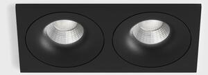 Ceiling recessed luminaire with frame RIO F2, L192mm, W100mm, H56mm, BRIDGELUX LED, 250mA driver, 2х9W, 2х989LM, natural white 4000K, 50fok beam angle, CRI>90, IP 44, black color - LTX-01.6480F2.20.9