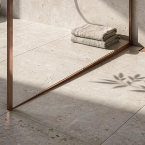 Lejtéskialakító szegély épített zuhanyhoz 100cm Brush Copper
