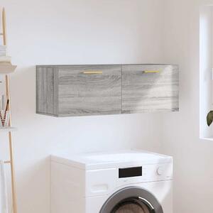 Szürke sonoma színű szerelt fa faliszekrény 100 x 36,5 x 35 cm