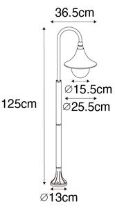 Klasszikus kültéri lámpa fekete 125 cm IP44 - Daphne