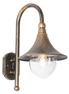 Klassieke buiten wandlamp antiek goud IP44 - Daphne