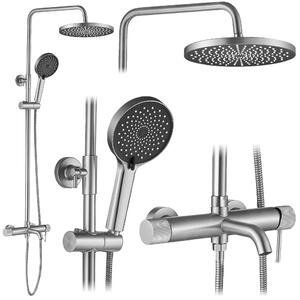 Zuhanyszett Rea Lungo Stripe Brush Nickel