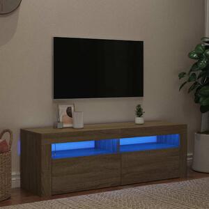 Sonoma tölgy színű TV-szekrény LED-lámpákkal 120 x 35 x 40 cm