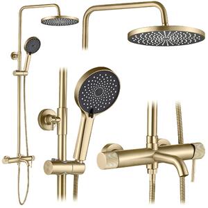 Zuhanyszett Rea Lungo Stripe Brush Gold
