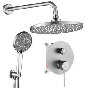 Zuhanyszett rejtett Rea Lungo Stripe Nickel Brush + box