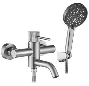 Fürdőkád csaptelep Rea Lungo Stripe Brush Nickel