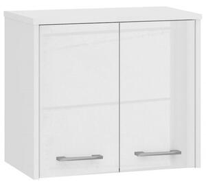 FIN W60 2D Fürdőszobai fali szekrény (fényes fehér)