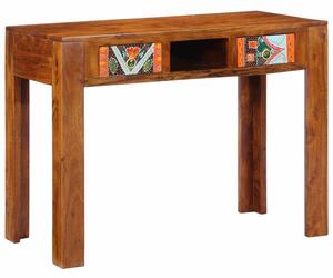 Íróasztal Barna 100 x 50 x 75 cm Tömör Akácfa és Műanyag Fa