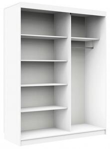 CLP MONO Tolóajtós szekrény (fehér/wenge, 150 cm)
