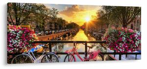 Kép - Napkelte Amszterdamban (120x50 cm)