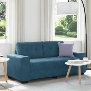 Kék bársony loveseat kanapé 180x77x82 cm