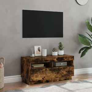 Füstös tölgy színű TV-szekrény LED-világítással 80 x 35 x 40 cm