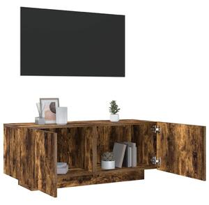 Füstös tölgy színű szerelt fa TV-szekrény 100 x 35 x 40 cm