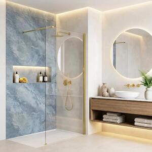 Zuhanyfal Rea Flexi Transparent / Gold 80