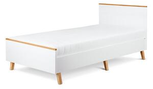 FRISK ágy 90 cm (fehér / tölgy)