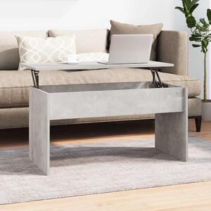 Betonszürke szerelt fa dohányzóasztal 102 x 50,5 x 52,5 cm