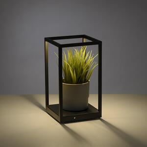 Dizájn asztali lámpa fekete, LED-del érintőképernyős dimmerrel - Jitske