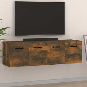 2 db füstös tölgy színű szerelt fa faliszekrény 80x35x36,5 cm