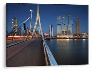 Kép - Alkonyat Rotterdamban, Hollandia (70x50 cm)