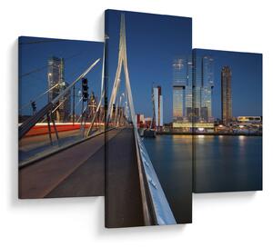 Kép - Alkonyat Rotterdamban, Hollandia (90x60 cm)