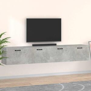 2 db betonszürke szerelt fa faliszekrény 100 x 36,5 x 35 cm