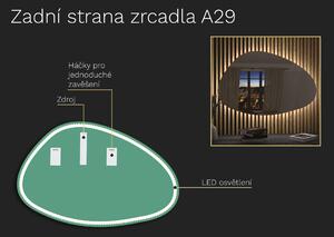 Organikus tükör LED világítással A29 60x39