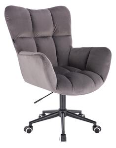 HR650K Grafit modern velúr szék fekete lábbal