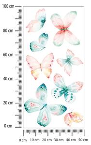Gyerekszoba falmatrica - Pasztel nyári pillangók