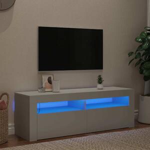 Fehér TV-szekrény LED-lámpákkal 120 x 35 x 40 cm