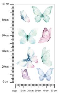 Gyerekszoba falmatrica - Pasztell pillangók