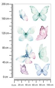 Gyerekszoba falmatrica - Pasztell pillangók