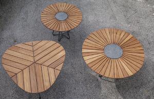Természetes bambusz kerti étkezőasztal HOUE Circle 110 cm