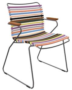 Többszínű műanyag kerti szék HOUE Click karfával