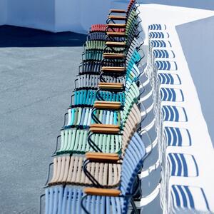 Kék műanyag kerti szék HOUE Click II. karfákkal