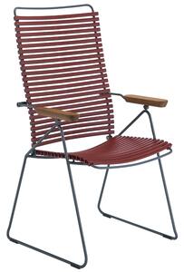 Piros műanyag támlás kerti szék HOUE Click