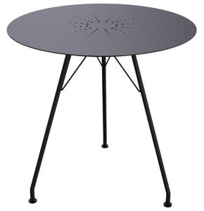 Fekete fém kerti bisztró asztal HOUE Circum 74 cm