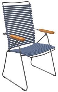 Kék műanyag támlás kerti szék HOUE Click