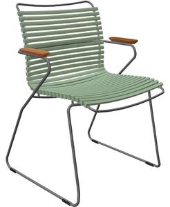 Világoszöld HOUE Click műanyag kerti szék karfával