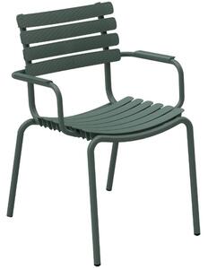 Zöld műanyag kerti szék HOUE ReClips karfával