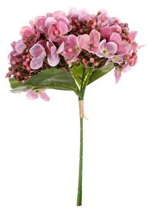 Hortenzia művirág csokor, 20 x 35 x 20 cm, rózsaszín