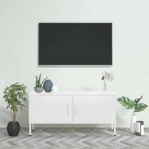 Fehér acél TV-szekrény 105 x 35 x 50 cm