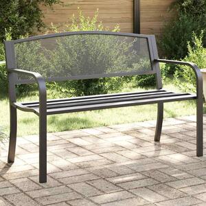 Fekete acél kerti pad 119 cm